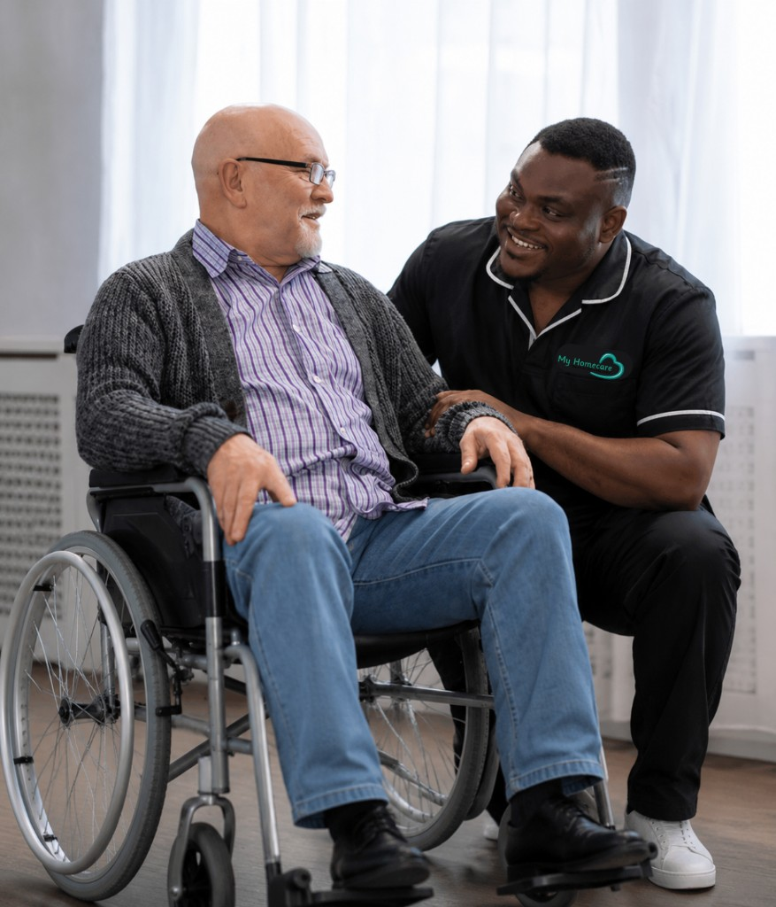 Carer with client